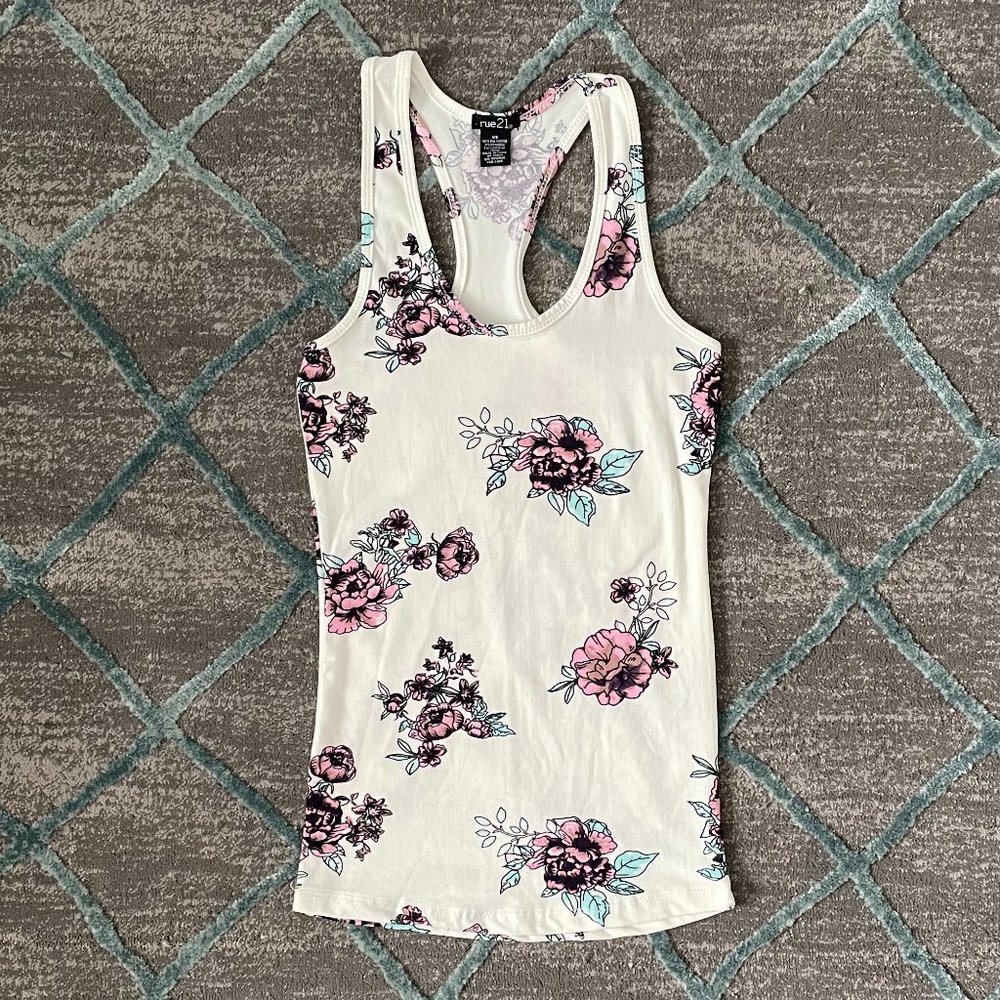 Rue 21 Floral Tank Top